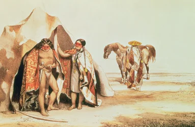 1830年頃、エミールラサールによって彫刻されたパタゴニアインディアン